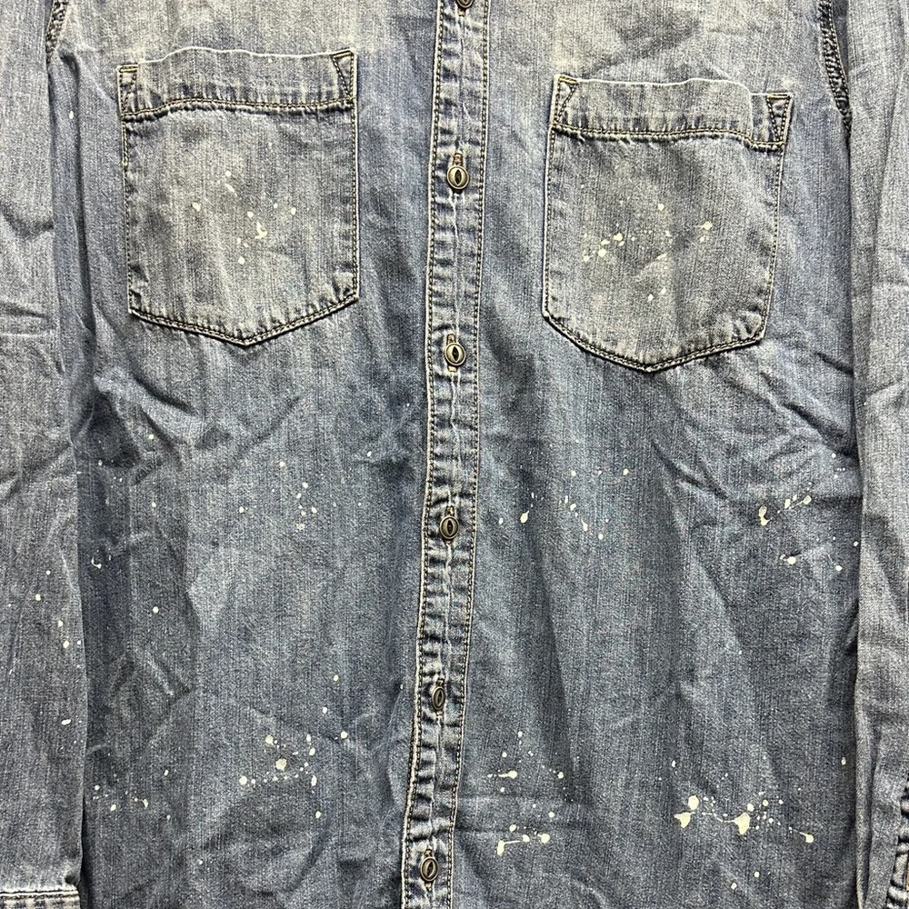 Lucky Brand Blue Denim Button Down Shirt - Picture 4 of 4